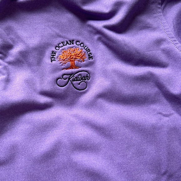 PGA Ocean Course Kiawah Peter Millar purple 1/4 Zip Pullover - L - Picture 2 of 4